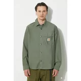 Carhartt WIP Košulja-jakna Hayworth Shirt Jac boja: zelena, za prijelazno razdoblje, I033443.66702