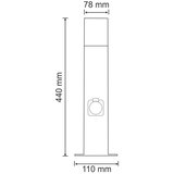  Spoljašnja lampa sa utičnicom NEW YORK 1xE27/12W/230V IP44 | Eponuda.com