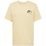 Nike Sportswear Majica pijesak / tamno ljubičasta / narančasto crvena / bijela