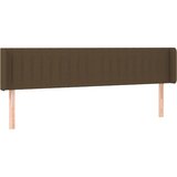  Uzglavlje s ušima tamnosmeđe 183x16x78/88 cm od tkanine | shoptok.hr