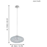 Eglo clemente 1, e27, ø350 , hrom/kristal | Eponuda.com