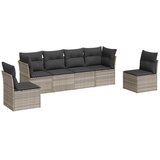  6-dijelni set vrtnih sofa od poliratana s jastucima svjetlosivi | shoptok.hr