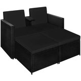 vidaXL 3-dijelna vrtna garnitura od poliratana s jastucima crna | shoptok.hr