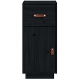  Komoda crna 34 x 40 x 75 cm od masivne borovine | shoptok.hr