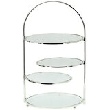 Schafer Schäfer stalak za staklo s 4 razine Biwa, srebrna, 45 cm | shoptok.hr