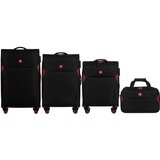  Set krila od 4 kofera, crno/crveni Cijene