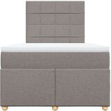 vidaXL Krevet s oprugama i madracem smeđesivi 120 x 190 cm od tkanine | shoptok.hr
