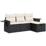 vidaXL 4-dijelni set vrtnih sofa od poliratana s jastucima crni | shoptok.hr