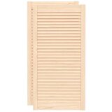  Vrata za omarico z letvicami 2 kosa 99,3x49,4 cm trdna borovina, (21412661) | Shoptok.si