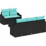  Set sofe s jastukom s jastukom 6 pcs Crna i turkizna poliratan | shoptok.hr