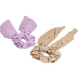 Urban Classics Scrunchies with XXL bow 2-pack light lilac/beige Cijene