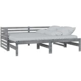  Dnevni ležaj na izvlačenje sivi od borovine 2 x (90 x 200) cm | shoptok.hr