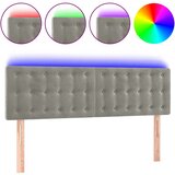 Maison Chic led posteljno vzglavje - vzglavna omarica - nočna omarica svetlo sivo 144x5x78/88 cm žamet, (21708282) Cene