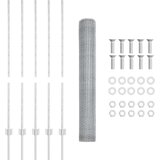  Stebri ograje 10 kosov U-channel 120 cm Pocinkana jekla, Šesterokotna ograja 1.2x10 m Pocinkana jekla | Shoptok.si