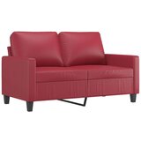 vidaXL 3-dijelni set sofa s jastucima boja vina od umjetne kože | shoptok.hr