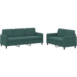 Maison Chic Sedežna garnitura - kavč 2-delna temno zelen žamet, (21728292) | Shoptok.si