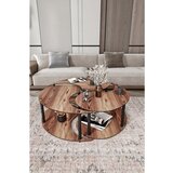 Hanah home Yin Yang 3 70 - Walnut Walnut Coffee Table Set Cene