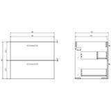Cersanit S801-309-DSM- Zidni kupatilski ormarić sa umivaonikom NIKO 60x45 cm beo | Eponuda.com