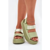Boto Women's Platform Sandals With Velcro Green Nitepira | Shoptok.si