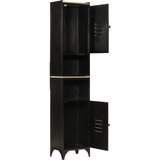 Maison Chic Kopalniška omarica - Kopalniški kabinet 40x27x180 cm železo in trden mangov les, (21794706) Cene