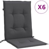  Jastuci za stolice 6 kom prošarano antracit 100x50x7 cm tkanine | shoptok.hr
