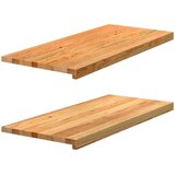  Prozorske klupice 2 kom svijetlosmeđe 90x40x2 cm masivne hrast u