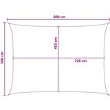  Senčna platna Rumena in Bela 5 x 8 m HDPE, (5000241225) | Shoptok.si