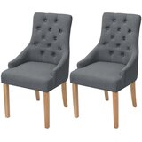  Blagovaonske stolice od tkanine 2 kom tamnosive | shoptok.hr
