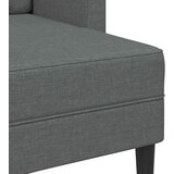  Dvosjed s ležaljkom u obliku slova L, tamno siva, tkanina, 125 cm | shoptok.hr