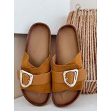 DStreet Klapki damskie NOLVINA kamelowe | shoptok.hr