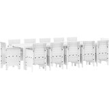  Vrtni set za objed 13 pcs Bijelo Poli ratan | shoptok.hr