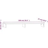  Stalak za monitor 100x27x10 cm od masivne borovine | shoptok.hr
