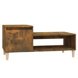 Maison Chic Klubska mizica - kavna mizica - Nizka mizica dimljeni hrast 100x50x45 cm inženirski les, (21753897) Cene