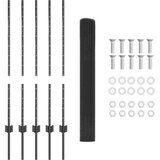 vidaXL Vrtna ograja Set 2 Siva Kovina s plastično oblogo 10 x 1 meter | Shoptok.si