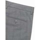 Ombre Men's classic cut pants in a delicate check - grey | Shoptok.si