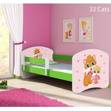  Otroška postelja ACMA z motivom, zelena stranica 180x80 cm 33 Cats | Shoptok.si