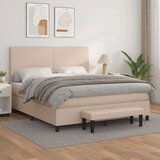 vidaXL Box spring postelja z vzmetnico kapučino 180x200cm umetno usnje, (20897383) | Shoptok.si