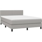 box spring s madracem svjetlosivi 140x200 cm od tkanine | shoptok.hr