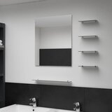 vidaXL Stensko ogledalo s 5 policami srebrno 50x60 cm | Shoptok.si