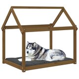 vidaXL Pasja postelja medeno rjav 111x80x100 cm trdna borovina | Shoptok.si