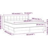  Box spring postelja z vzmetnico črna 160x200 cm blago, (20791796) | Shoptok.si