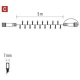  Poveziva svetlosna girlanda 50xLED/5m IP44 topla bela bela | Eponuda.com