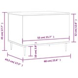  Stolić za kavu crni 60 x 44 5 x 45 cm od konstruiranog drva | shoptok.hr