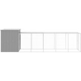  Kavez za kokoši s igralištem svjetlosivi 165x659x181 cm čelični | shoptok.hr
