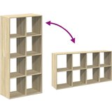 vidaXL Pregrada s knjižno omaro sonoma hrast 69,5x29x137,5 cm inž. les | Shoptok.si