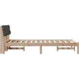  Okvir kreveta smeđe i tamnosivo 120 x 190 cm Masivna borovina | shoptok.hr