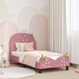  Otroški posteljni okvir z vznožjem Roza 80 x 160 cm Žamet, (5000104775) | Shoptok.si