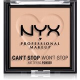 NYX Professional Makeup Can't Stop Won't Stop Mattifying Powder matirajući puder nijansa 04 Meduim 6 g | shoptok.hr