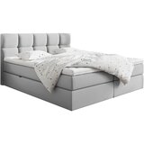 Livetastic POSTELJA Z VZMETNICO 180 cm x 220 cm , les, tekstil, leseni material svetlo siva | Shoptok.si