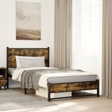  Metalni okvir kreveta bez madraca boja hrasta 107x203 cm | shoptok.hr